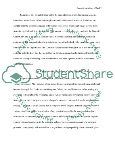 Forensic Analysis of Soil