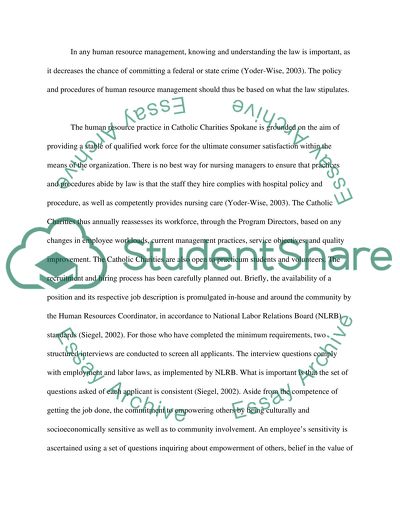 Policies and Procedures That Govern the Hiring Practices