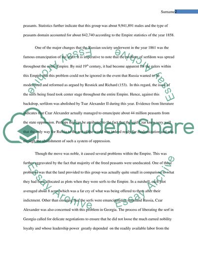 Class Structure in Imperial Russia