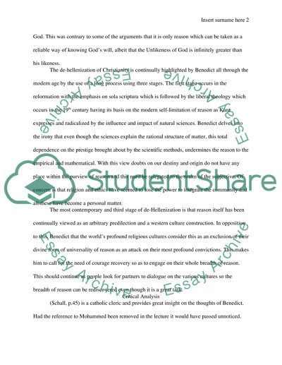 Faith, Reason and the University Memories and Reflections