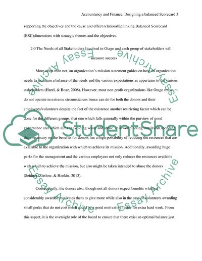 Balanced scorecard essay