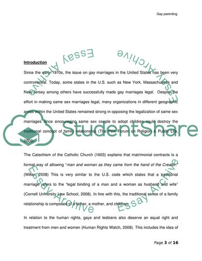 Homosexual Parents and Capability of Providing Care and Guidance Needed by the Children