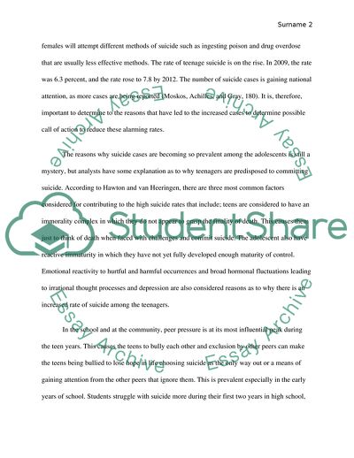 Reasons why Suicide Rates are so High for Teenagers