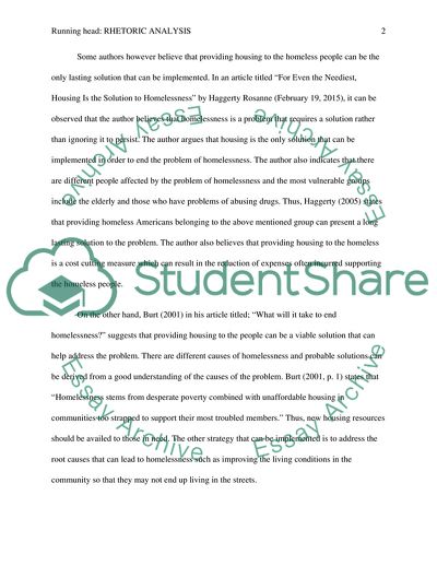 The Problem of Homelessness