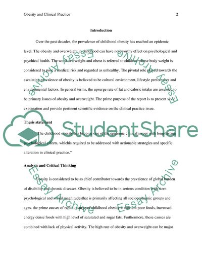 Obesity and Clinical Practice