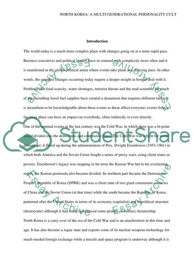 North Korea: A Multi-Generational Personality Cult