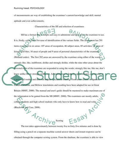 The Strong Interest Inventory