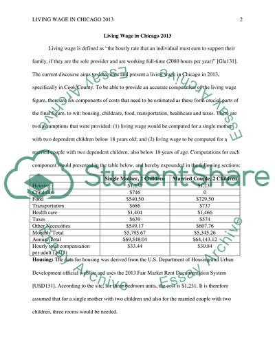 Living Wage in Chicago 2013