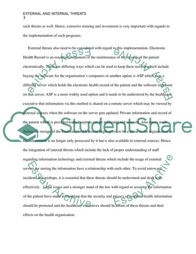 Internal and External Threats