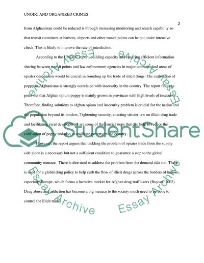 UNODC and organized crimes