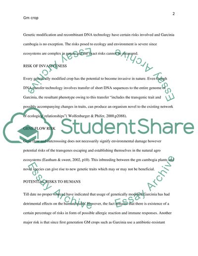 Potential Risks to Humans of Garcinia Cambogia