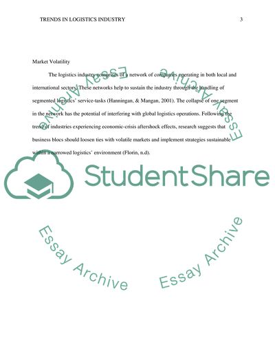 Trends in Supply Chain Management