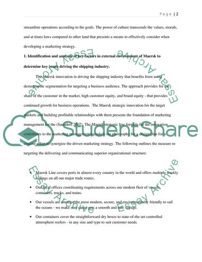 The Strategic Principles of the Maersk Line