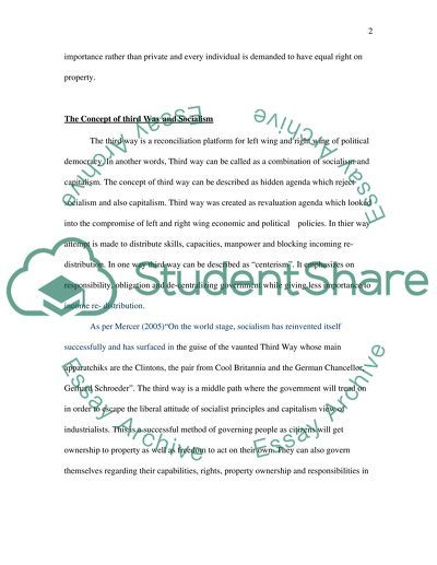 The Difference between the Third Way and Socialism