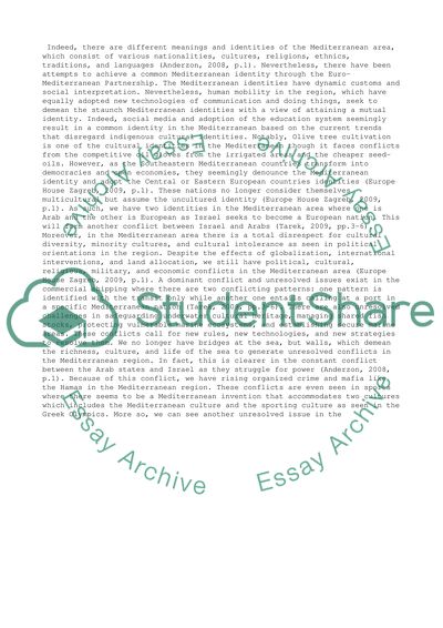 Conflict and Identities in the Mediterranean Area