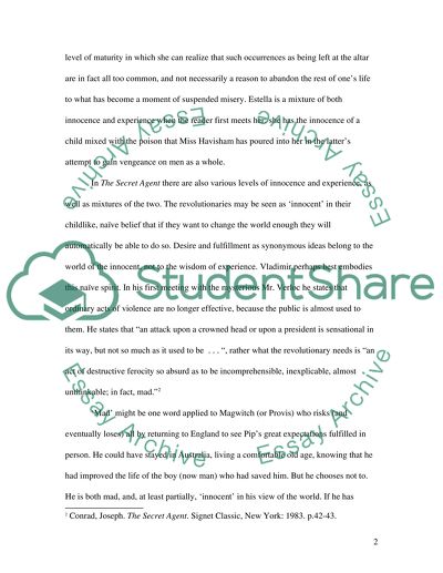 Great expectations and the secret agent