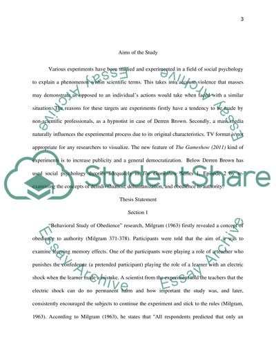 Theories of Social Psychology Implied by Derren Brown