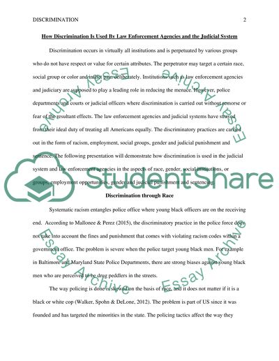 Law Enforcement Agencies and the Judicial System