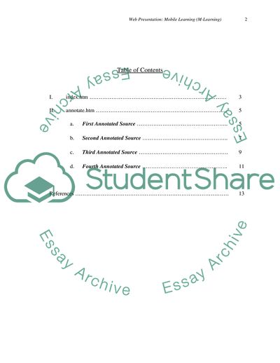 Web Presentation: Mobile Learning