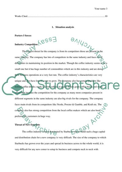 Situation Analysis and SWOT Analysis: Starbucks