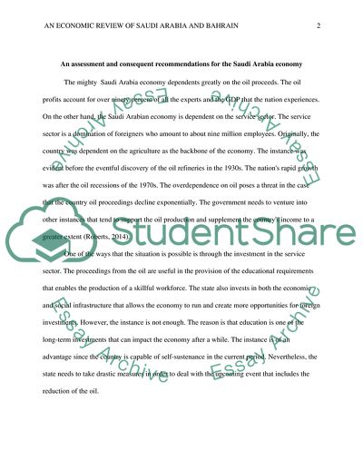 An Economic Review of Saudi Arabia and Bahrain