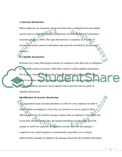 Managing Employee Performance: Strategies to Reduce Absenteeism