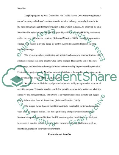 Next Generation Air Transportation System