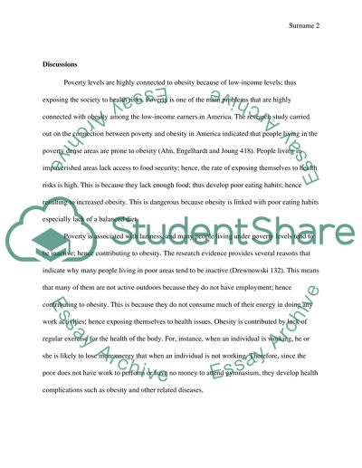 poverty and obesity essay Relationship between poverty and obesity
