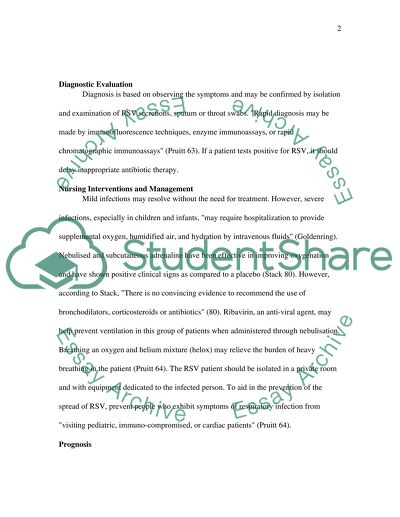 Respiratory disease Essays