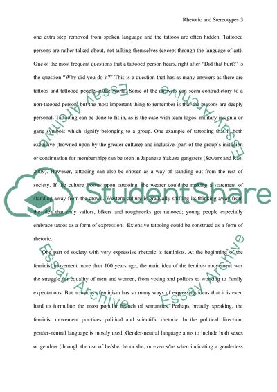 Rhetoric and Stereotypes