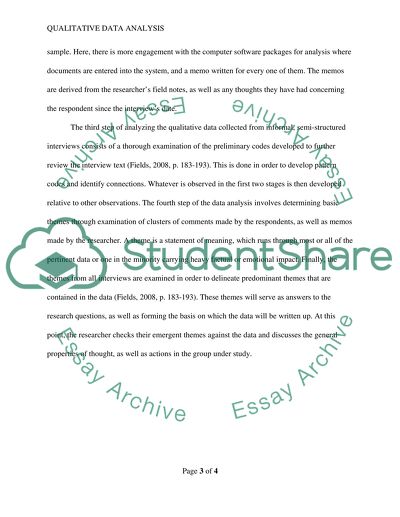 Qualitative Data of Informal Interviews