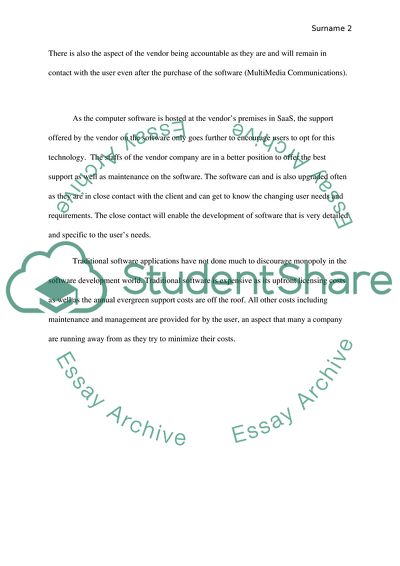 Monopoly in the Computer Software Supply