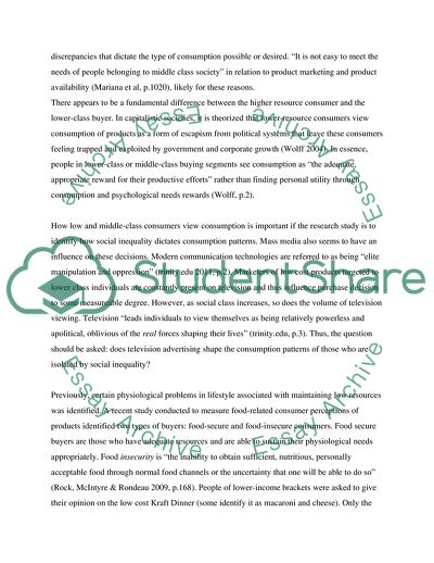 To What Level does Social Inequality Dictate Consumption of Products