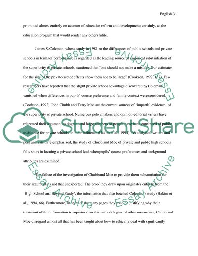 The Private School Choice Throughout the United States