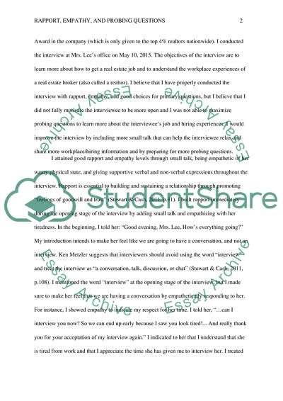 The Importance of Rapport, Empathy, and Probing Questions