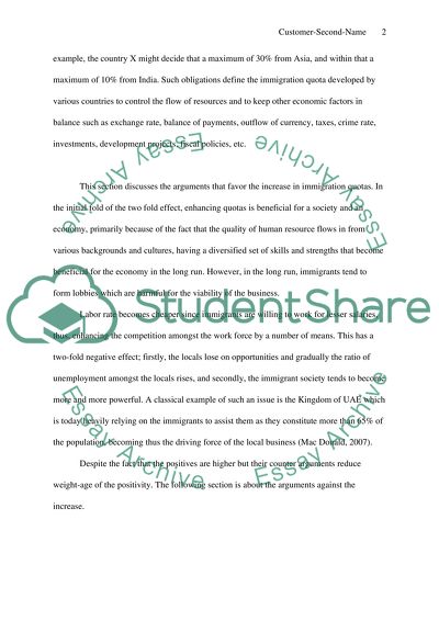 What Immigration Quotas Are Allowed