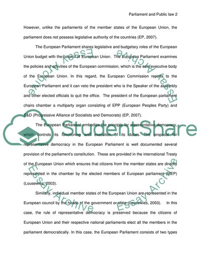 Paliament and Public Law