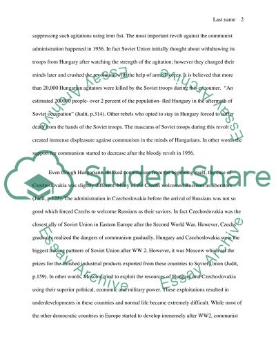 Overthrow of Communism in Hungary and Czechoslovakia