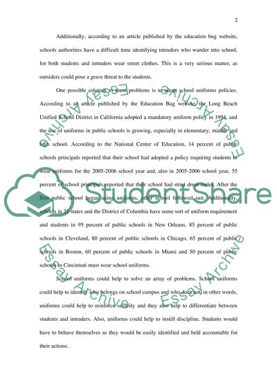 Should schools require their students to wear a school uniform