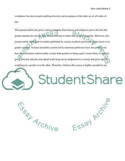 Critical Analysis of Gender Equality