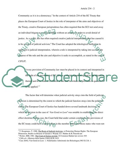 The Constitutional Jurisprudence of the European Court of Justice