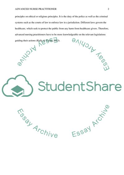 Ethical-legal issues as an Advanced Practice Nurse