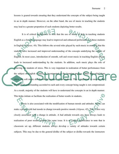 The Impacts Of Music In Learning English