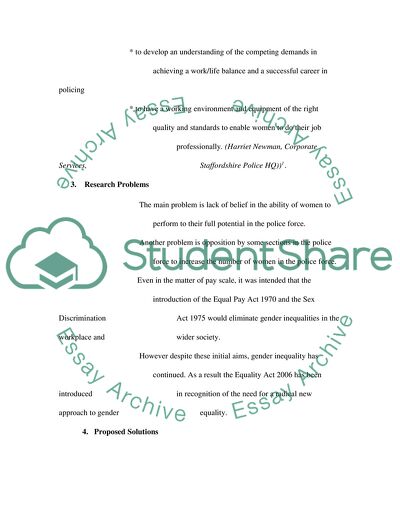 The Extent of Genderfication among Officers in the Police Force