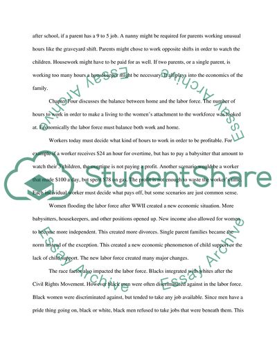 The Economics of Women Men and Work