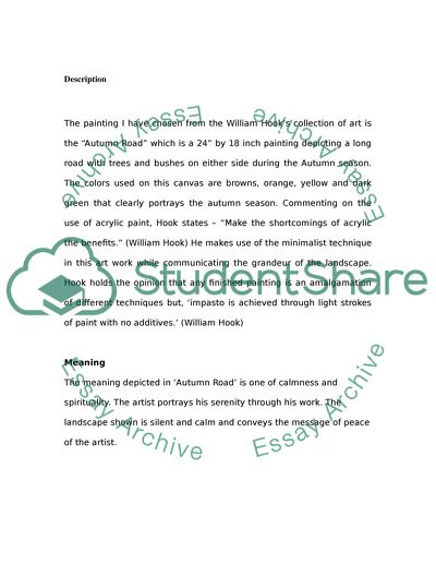 Autumn Road - Artist William Hook