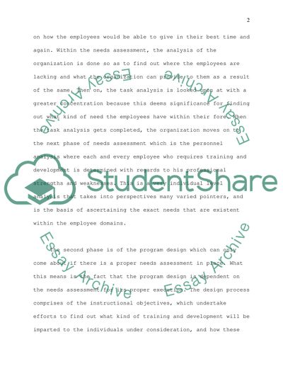 Training and development