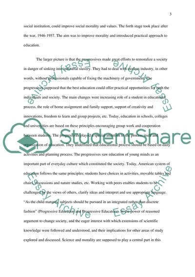 Progressive Education and Progressive Educators