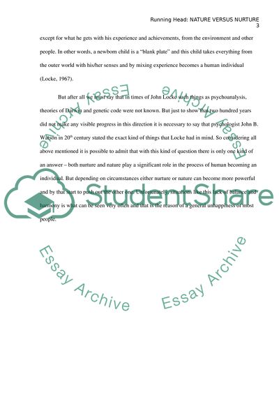 Is peronality determined by nature or nurture