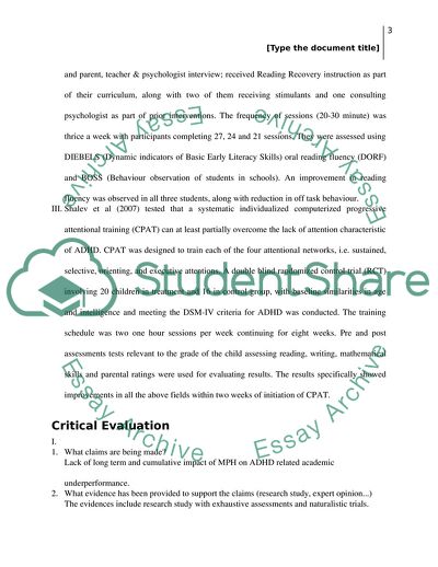Comparison of the Information from 3 Article
